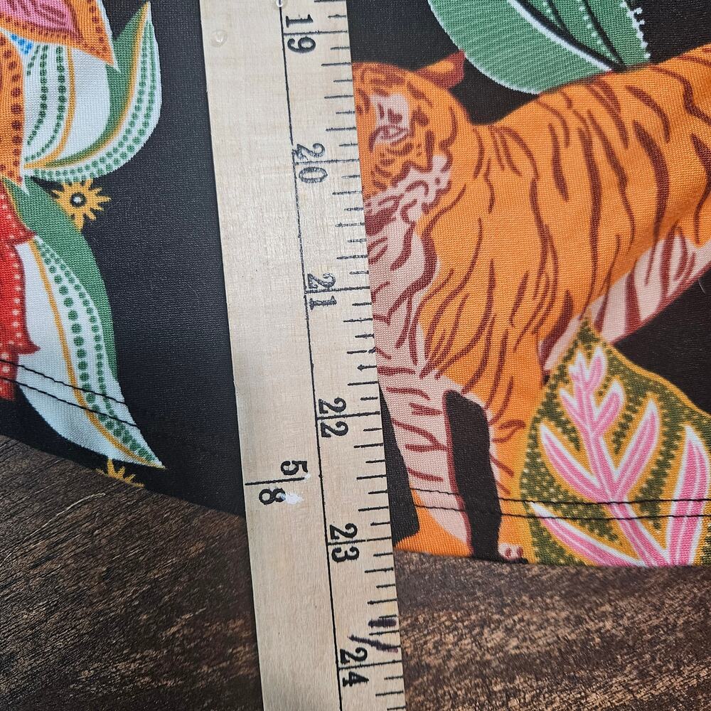 Room Service Tiger Print Pajama Set M Maximalist Dopamine Decor Botanical 2pc - Picture 7 of 10